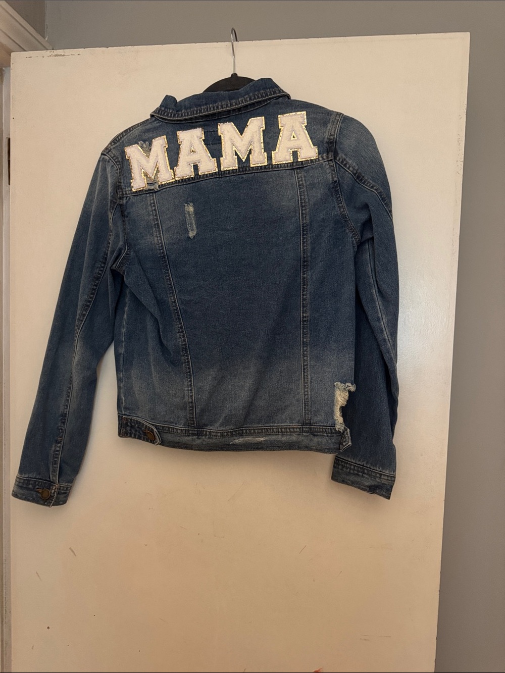 Judith March Distressed Blue Denim Jacket